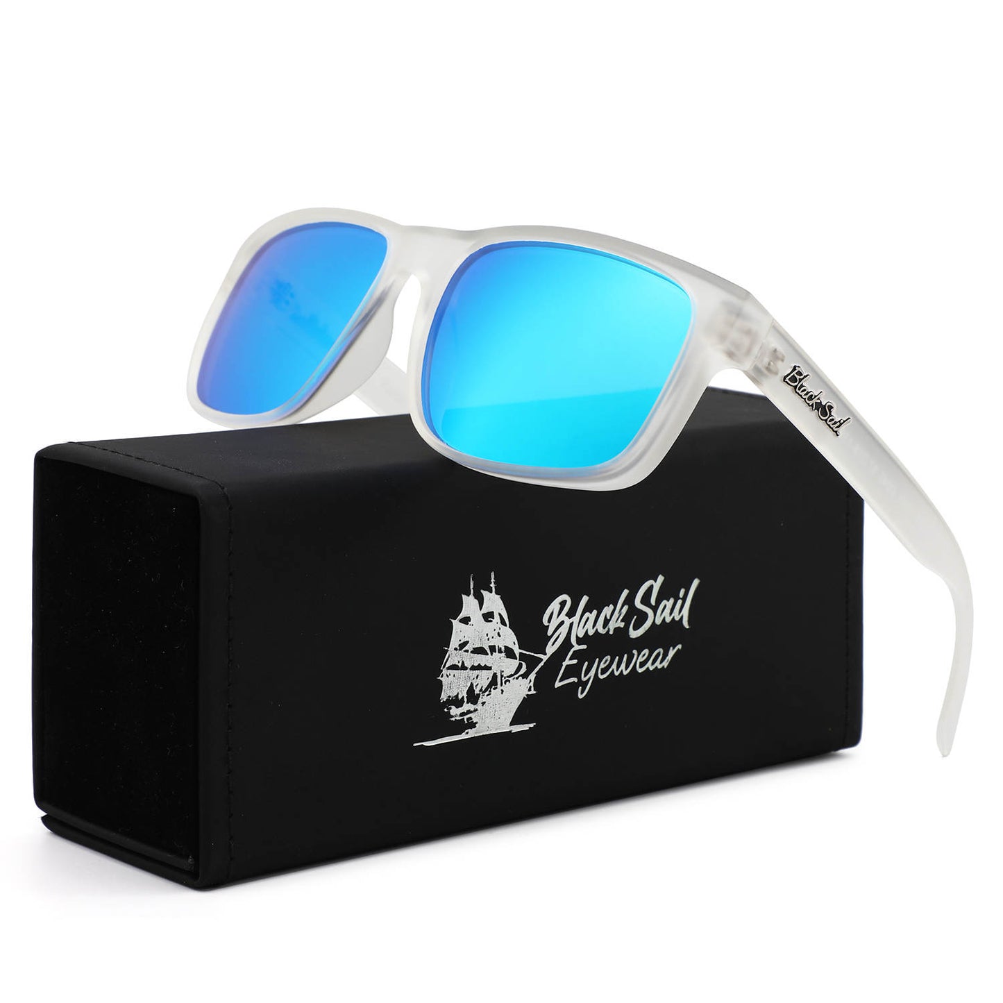 Rudder-Matte Crystal - Blue Mirror