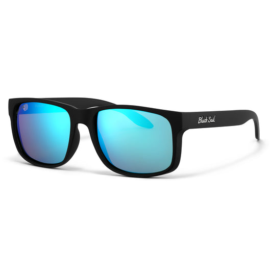 Rudder-Matte Black-Blue Mirror