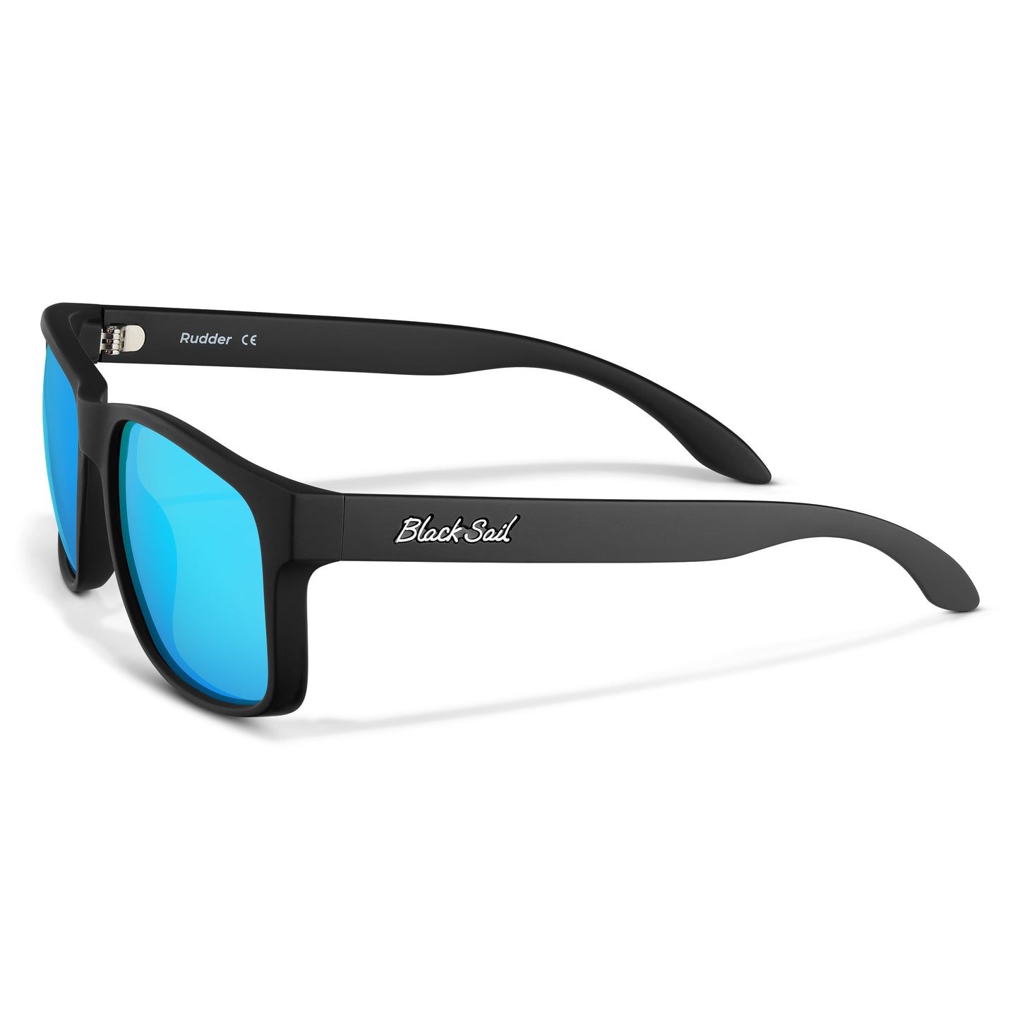 Rudder-Matte Black-Blue Mirror