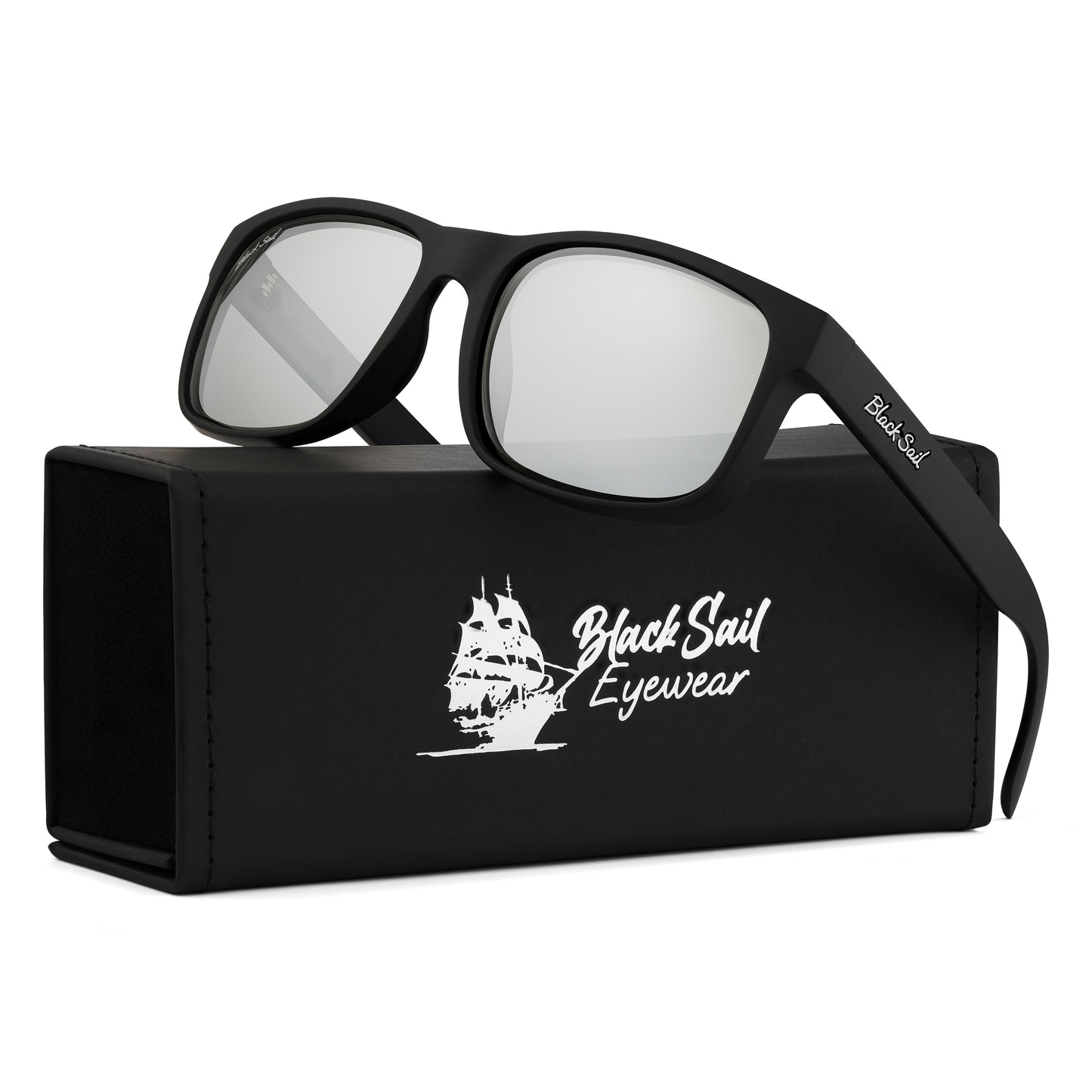 Rudder-Matte Black-Silver Mirror