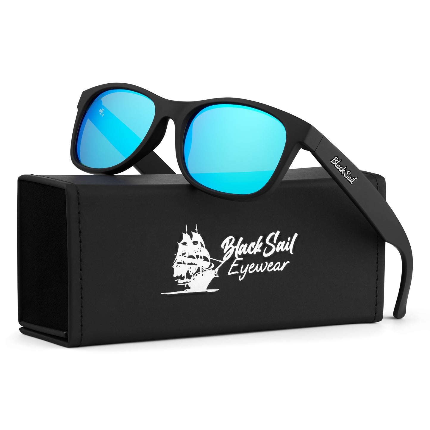 Jib-Matte Black-Blue Mirror