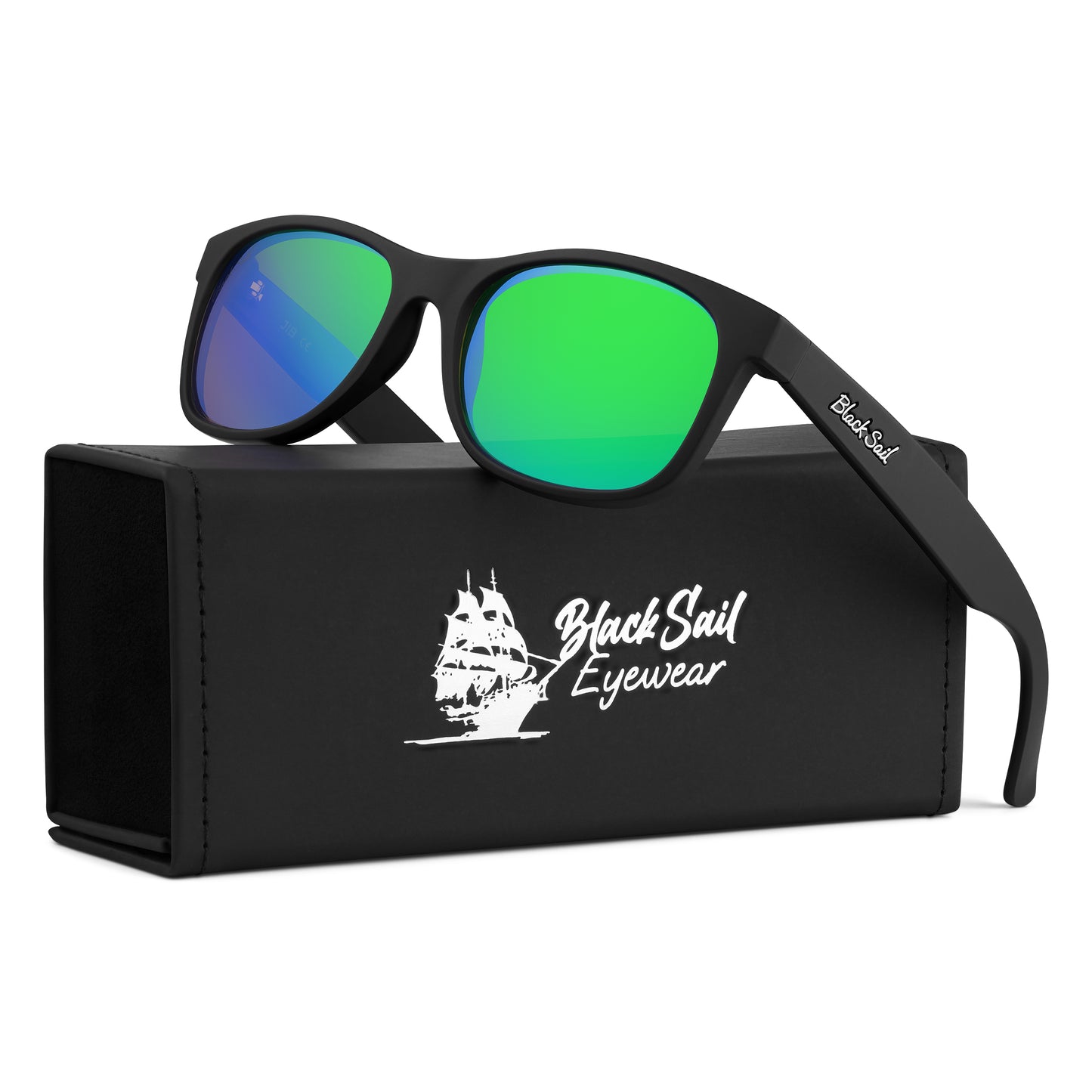 Jib-Matte Black-Green Mirror