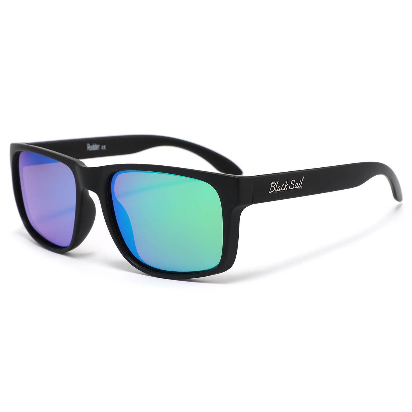 Rudder - Matte Black - Polarized Brown - Green Mirror