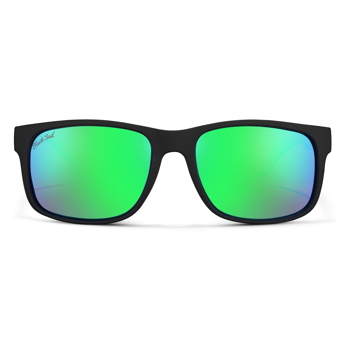 Rudder-Matte Black-Green Mirror