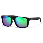 Rudder-Matte Black-Green Mirror