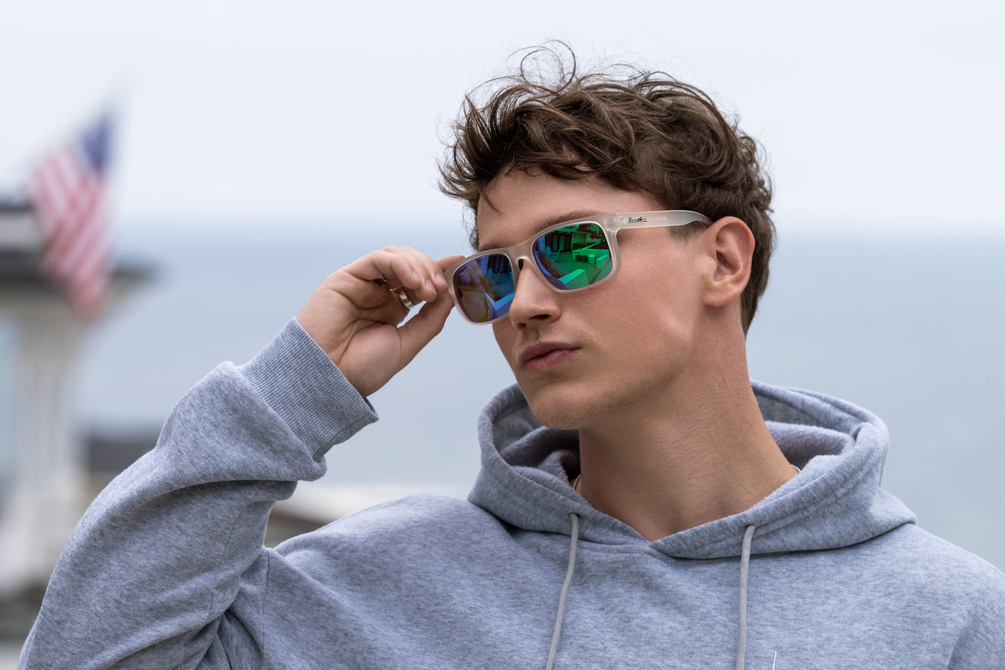 Rudder-Matte Crystal - Green Mirror