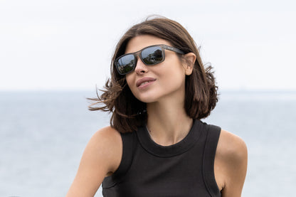 Rudder-Matte Translucent Grey-Silver Mirror