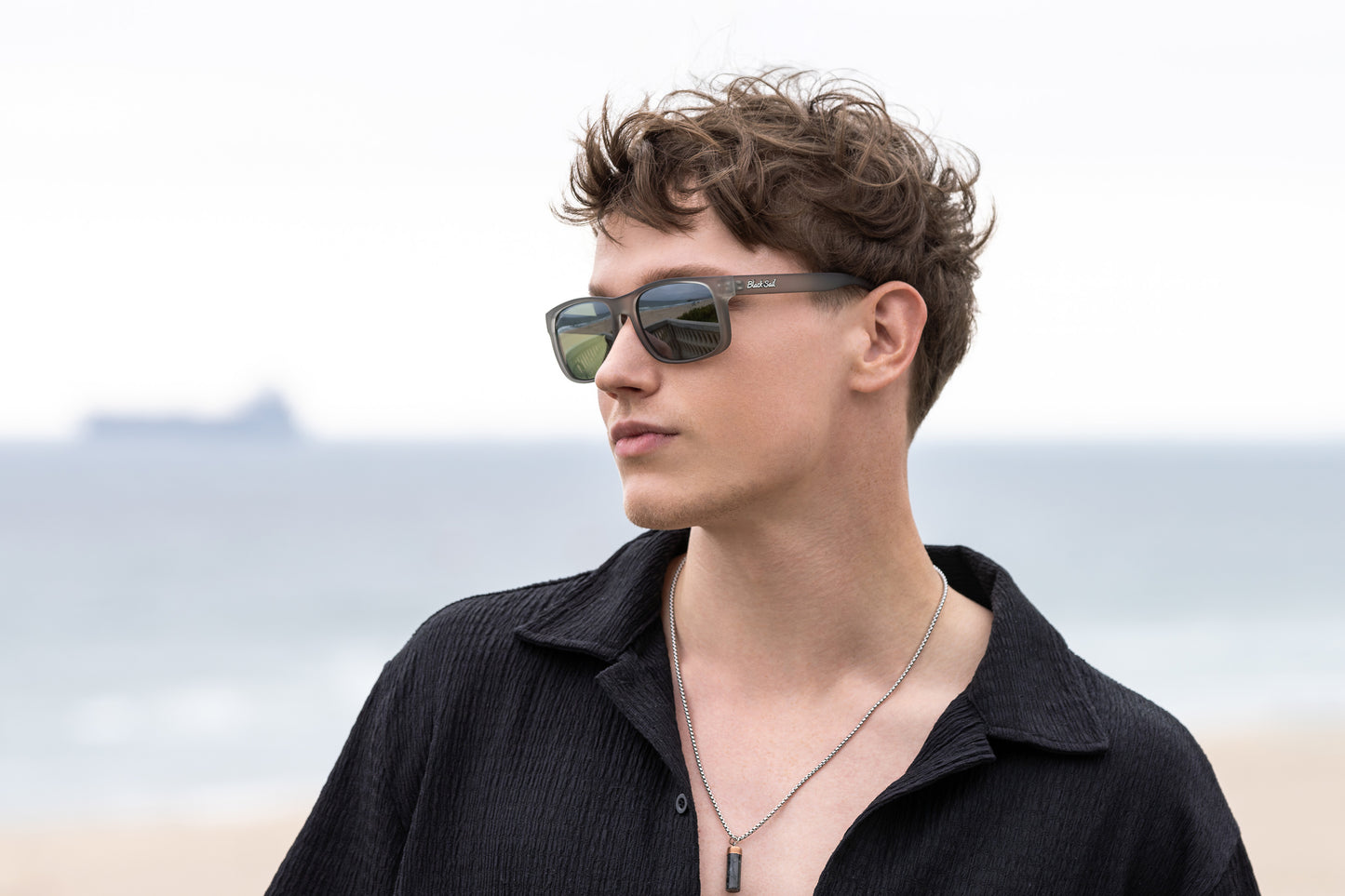 Rudder-Matte Translucent Grey-Silver Mirror